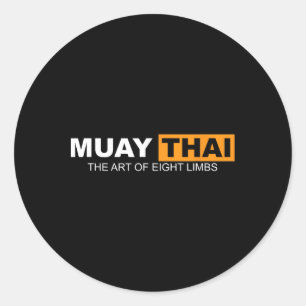 Muay Thai die Kunst von acht Limben Kickboxing und Runder Aufkleber