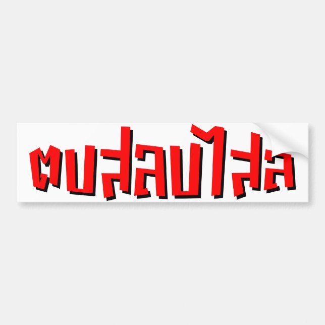 Muay Thai □ Dop Salop Salai Ō Slap Sie Albern Autoaufkleber (Vorne)
