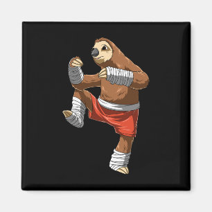 Muay Thai Faultier - Thai-Boxen und Kickboxen Magnet