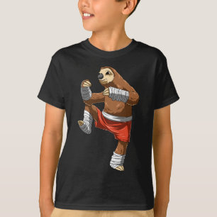Muay Thai Faultier - Thai-Boxen und Kickboxen T-Shirt