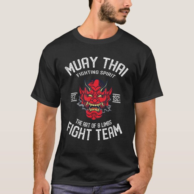 Muay Thai Fight Team  Thailand Thai Boxing MMA Oni T-Shirt (Vorderseite)
