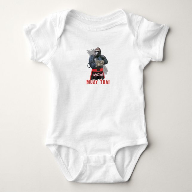 Muay Thai Fighter Baby Strampler (Vorderseite)