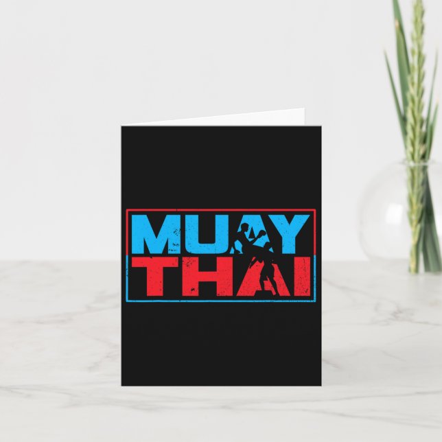 Muay Thai Fighter Boxing Martial Arts Hob Karte (Vorderseite)