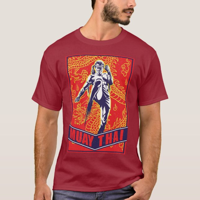 Muay Thai Fighter Martial Arts Sports T-Shirt (Vorderseite)