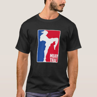 Muay Thai Fighter Retro Kickboxing Training MIXED T-Shirt