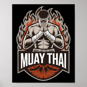 Muay Thai Fighter Thai Boxing Poster