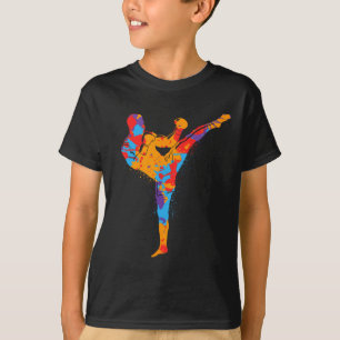 Muay Thai Kampfsport Bunter Kickboxer Jungen Kic T-Shirt
