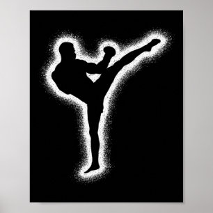Muay Thai Kampfsport Kickboxer Kinder Jungen Männe Poster