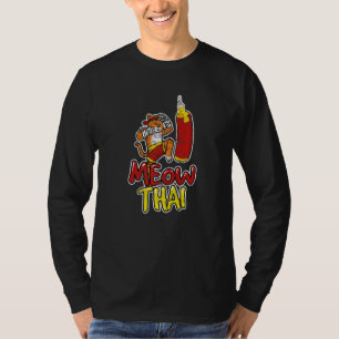 Muay Thai Katze Miauen Thai Muay Thai Kämpfer Kick T-Shirt