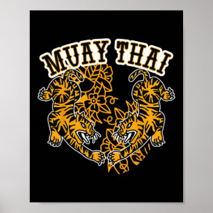 Muay Thai Kickboxen, Muay Thai Tigers, Muay Thai Poster
