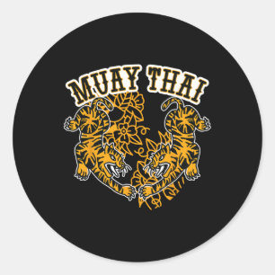Muay Thai Kickboxen, Muay Thai Tigers, Muay Thai Runder Aufkleber