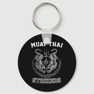 Muay-Thai-Kickboxen-Tiger-Kämpfer Sak Yant Mma Schlüsselanhänger