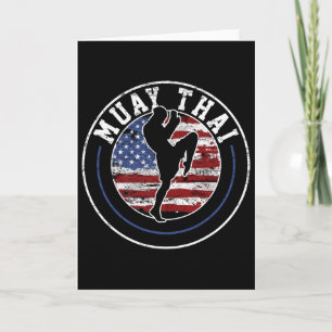 Muay Thai Kickboxen Vintage-Geschenk Karte
