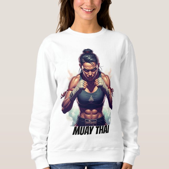 Muay Thai Kickboxing Martial Arts Sweatshirt (Vorderseite)