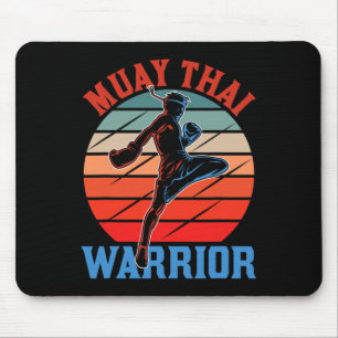 Muay-Thai-Krieger Kampfsport Hobby Boxen Kämpfer Mousepad