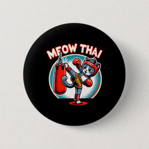 Muay Thai Martial Art Thai Boxing Kat Meow Thai Fa Button