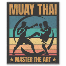 Muay Thai Master The Art Boxer Boxing Practitioner Aufkleber