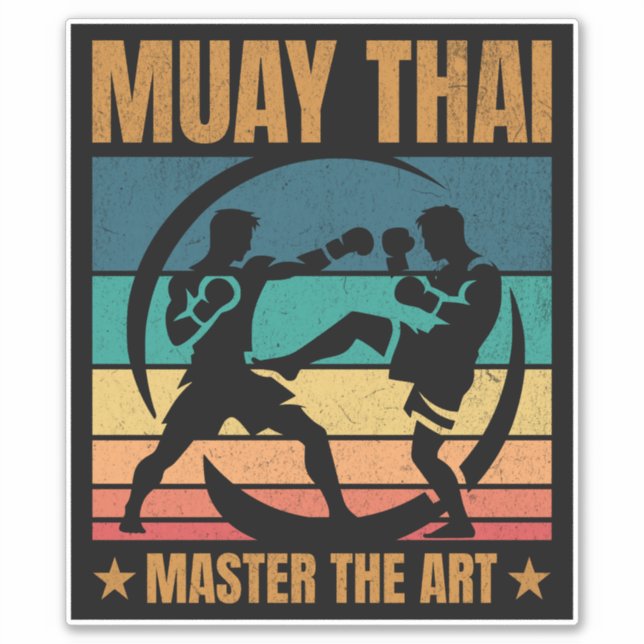 Muay Thai Master The Art Boxer Boxing Practitioner Aufkleber (Vorderseite)