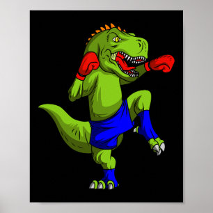 Muay Thai Mixed Martial Arts Fighter T-rex Mixed M Poster