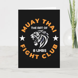 Muay Thai Mma Kampf Tattoo Tiger Brüllen Kickboxen Karte