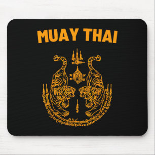 Muay Thai Mma Kampf Tattoo Zwillings-Tiger Kickbox Mousepad
