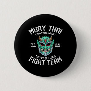 Muay Thai Oni Dämon Fight Team - Nak Muay, Kickbox Button