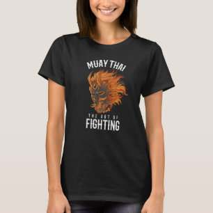 Muay Thai Oni Fighter Thai Boxing Oni Maske Hannya T-Shirt
