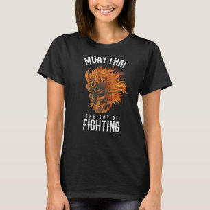 Muay Thai Oni Fighter Thai Boxing Oni Maske Hannya T-Shirt