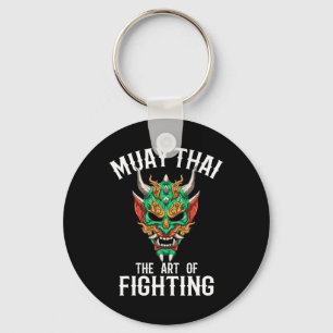 Muay Thai Oni Maske - Thai-Boxen und Kickboxen Gi Schlüsselanhänger