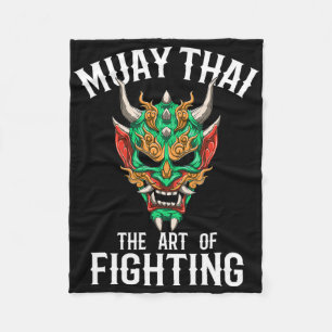 Muay Thai Oni Maske - Thai Boxing und Kickboxen Gi Fleecedecke