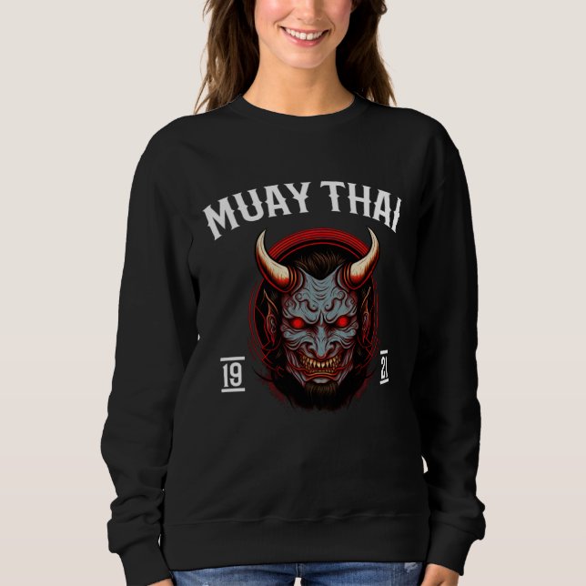 Muay Thai Oni Warrior Fight Team  3 Sweatshirt (Vorderseite)