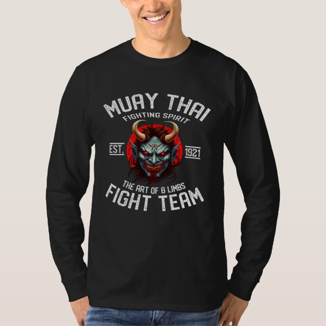 Muay Thai Oni Warrior  Protected By Muay Thai  3 T-Shirt (Vorderseite)