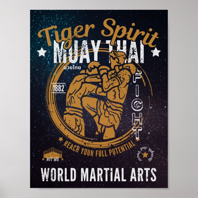 Muay Thai Poster - Tiger Spirit (Vorne)