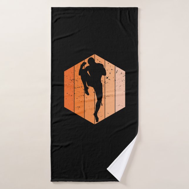 Muay Thai Retro Boxer Badehandtuch (Badehandtuch)