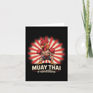 Muay Thai Rooster Fighter Kickboxing Boxing Sporty Karte