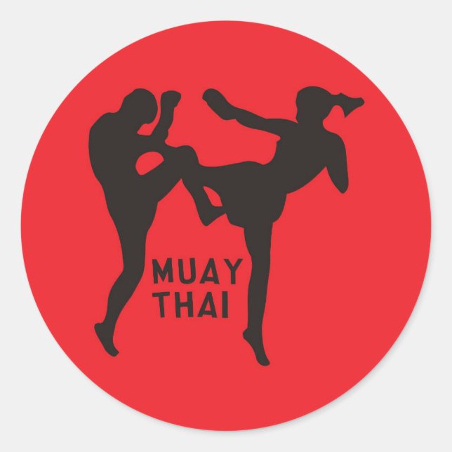 Muay Thai Runder Aufkleber (Vorderseite)