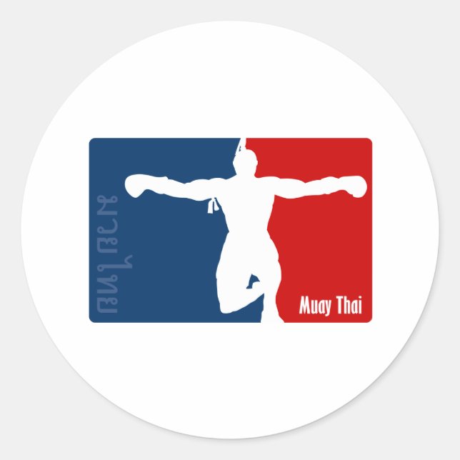 Muay Thai Runder Aufkleber (Vorderseite)