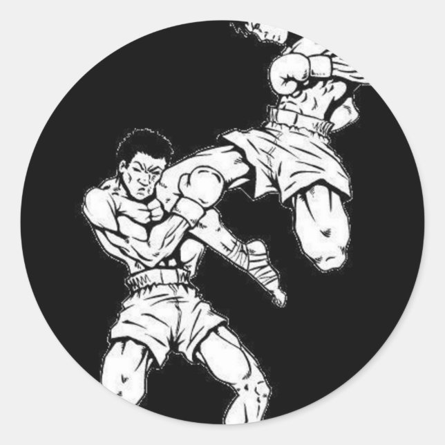 Muay Thai Runder Aufkleber (Vorderseite)