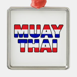 Muay Thai Silbernes Ornament
