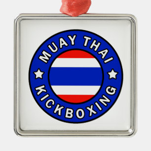 Muay Thai Silbernes Ornament