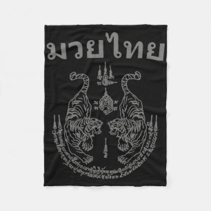 Muay Thai Sprache Sak Yant Art Tattoo Zwillings-Ti Fleecedecke