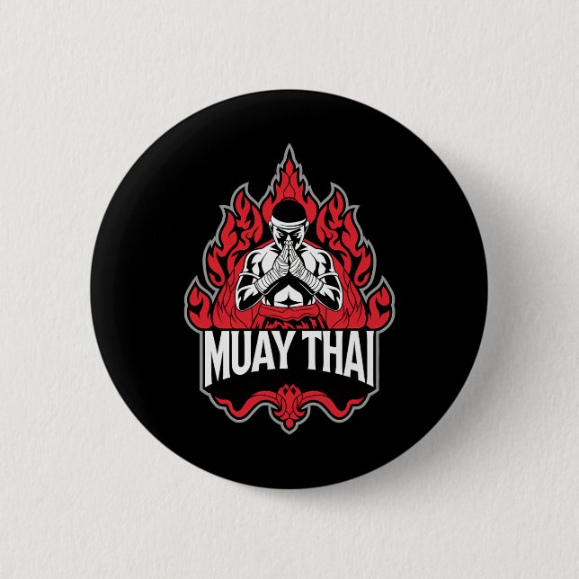 Muay Thai Thai Boxing 1 Button (Vorderseite)