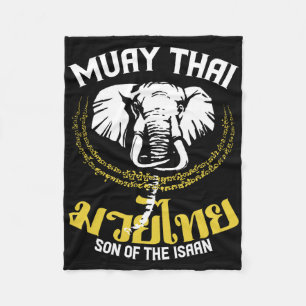 Muay Thai Thai Boxing Elephant Gift Fleecedecke