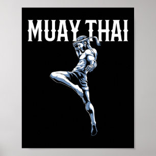 Muay Thai - Thai Boxing und Kickboxing Poster
