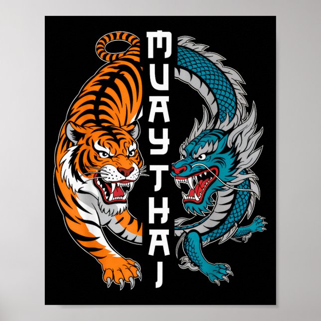 Muay Thai Thailand Boxing Muay Thai Fan Men Women  Poster (Vorne)