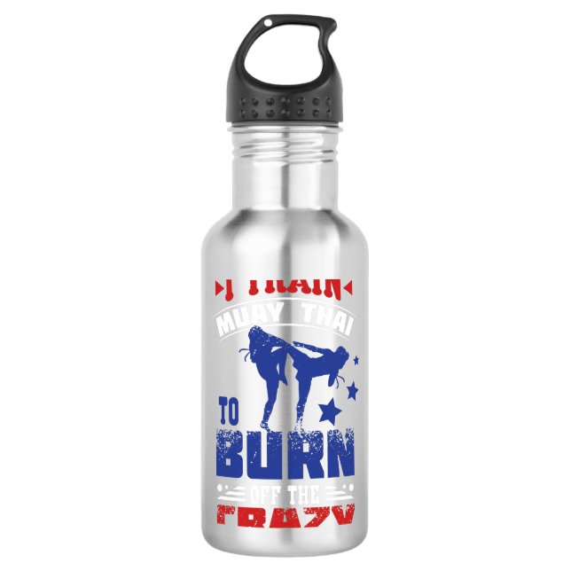 Muay Thai Thailand Edelstahlflasche (Vorderseite)