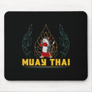 Muay Thai Thailand Faust Ring Knie Kämpfer Technik Mousepad