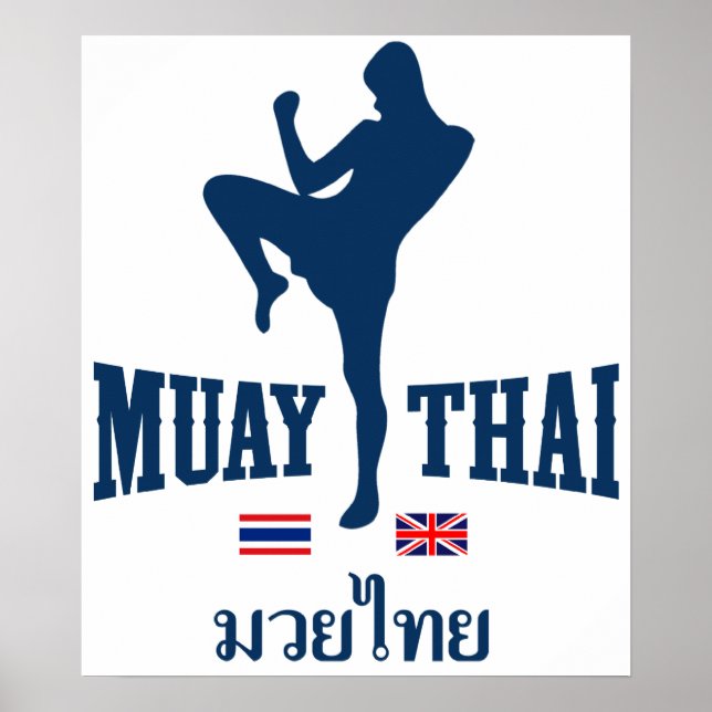 Muay Thai Thailand Großbritannien Poster (Vorne)