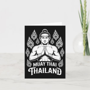 Muay Thai Thailand Vintage Tiger Kämpfer Training Karte