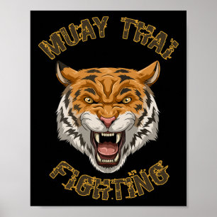 Muay Thai Tiger - Geschenk für Thai-Boxen und Kick Poster